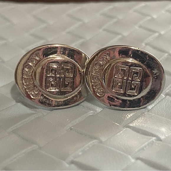 Authentic Givenchy vintage silver adjustable clip on earrings - Picture 1 of 12